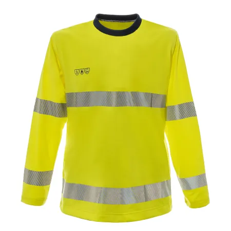 Koszulka z długim rękawem T-shirt ST10 PLUS HV Żółty