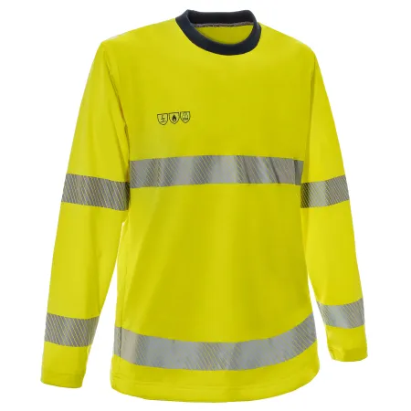 Koszulka z długim rękawem T-shirt ST10 PLUS HV Żółty