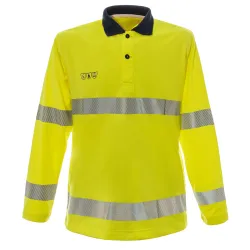 Koszulka z długim rękawem Polo ST11 PLUS HV Żółty