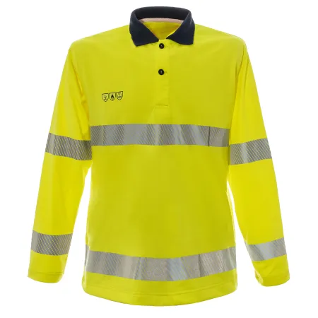 Koszulka z długim rękawem Polo ST11 PLUS HV Żółty