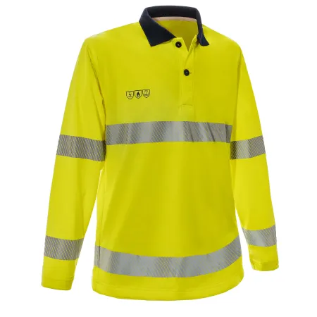 Koszulka z długim rękawem Polo ST11 PLUS HV Żółty